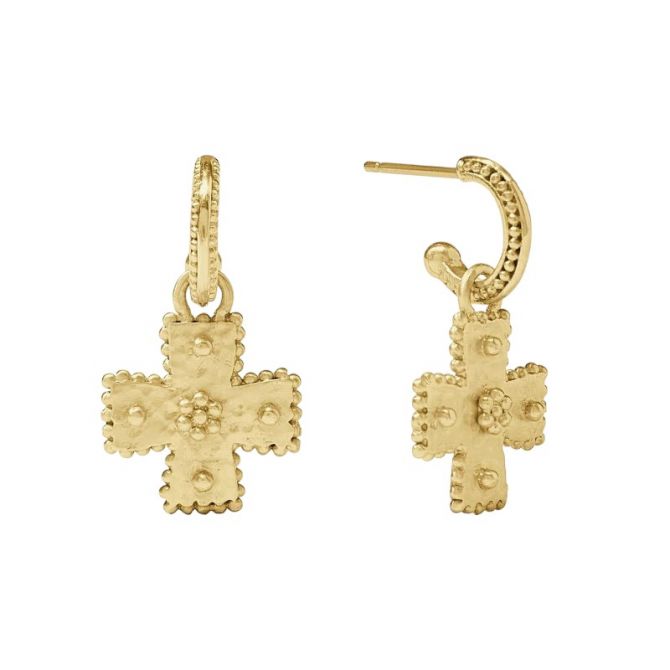 Julie Vos Canterbury Hoop and Charm Earrings