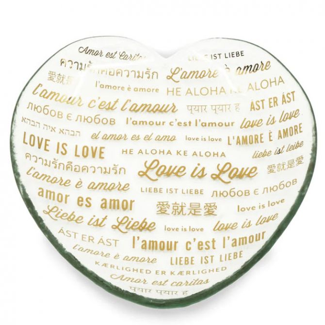 Annieglass Love is Love Heart Plate