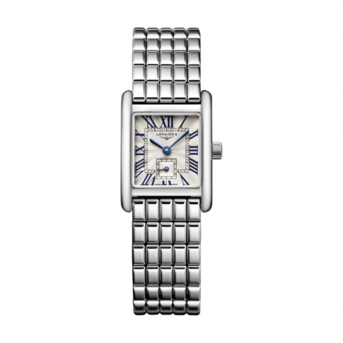 Longines Mini Dolcevita 21.50 x 29mm Women's Watch, Silver Flinque Dial