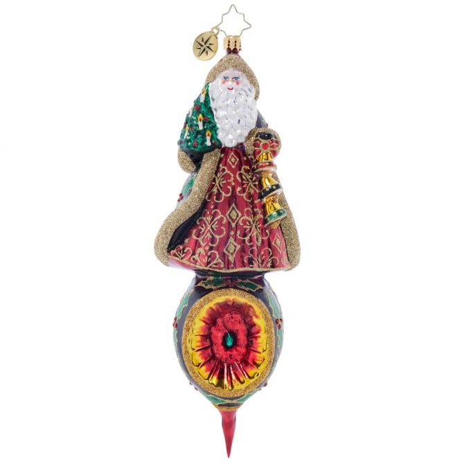 Christopher Radko Santa's Holly Reflection Ornament