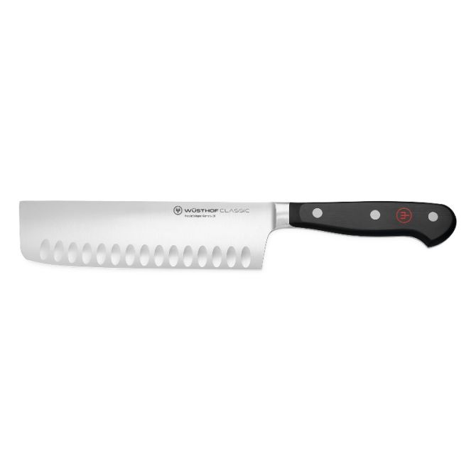 Wusthof Classic Hollow Edge Nakiri Knife, 7"