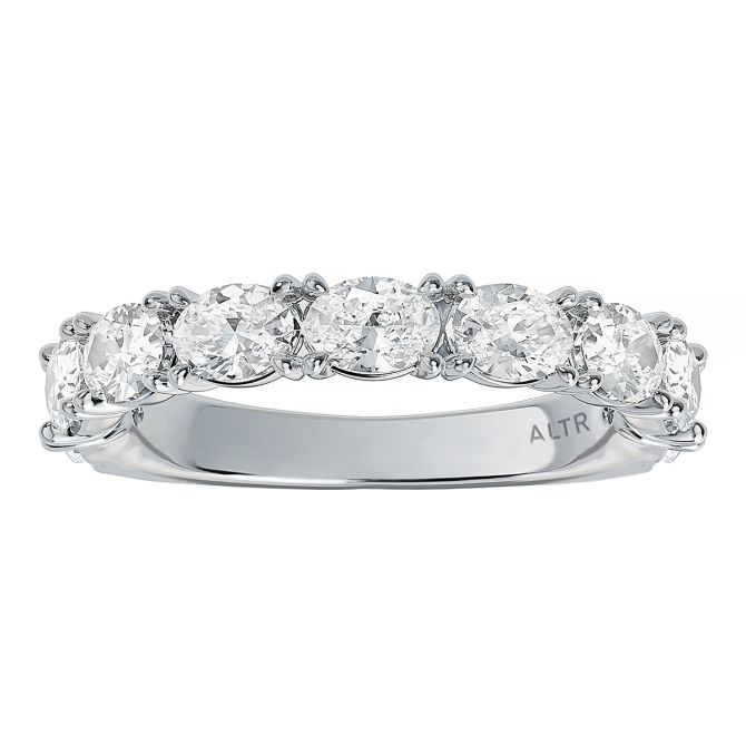 ALTR Lab Grown Oval Diamond East West Wedding Band in White Gold