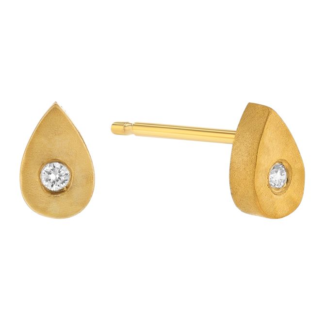 Marika Diamond Teardrop Stud Earrings