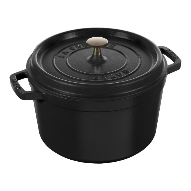 Staub 5qt Cast Iron Tall Dutch Oven, Matte Black