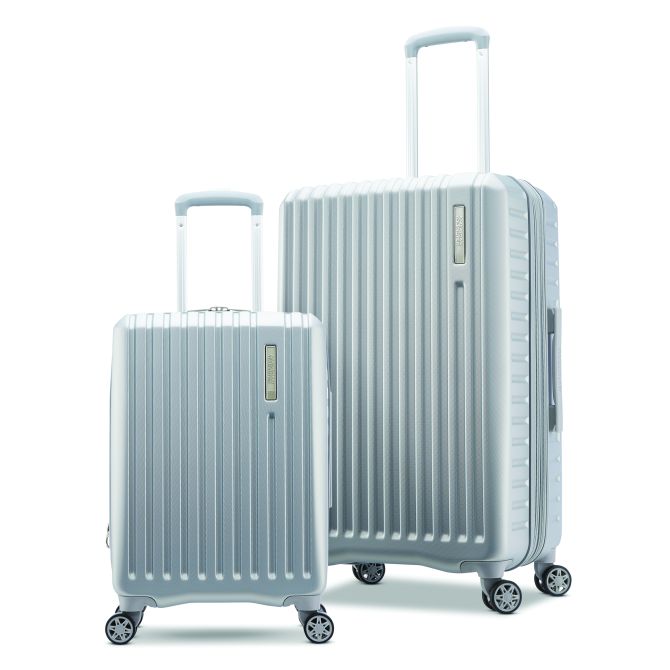 Color Spin 2pc Hardside Luggage Set, Silver