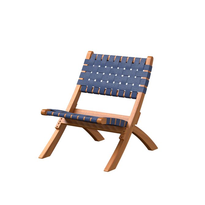 Indoor/Outdoor Folding Chair, Navy Blue