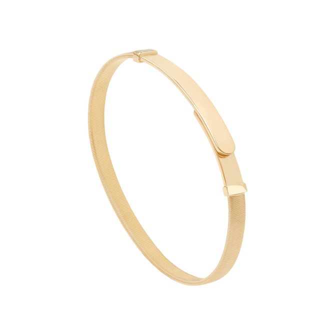 Marco Bicego Masai Yellow Gold High Polish & Coil Bangle Bracelet