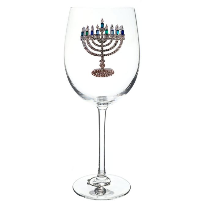 The Queens' Jewels Menorah Stemmed Wine Glass