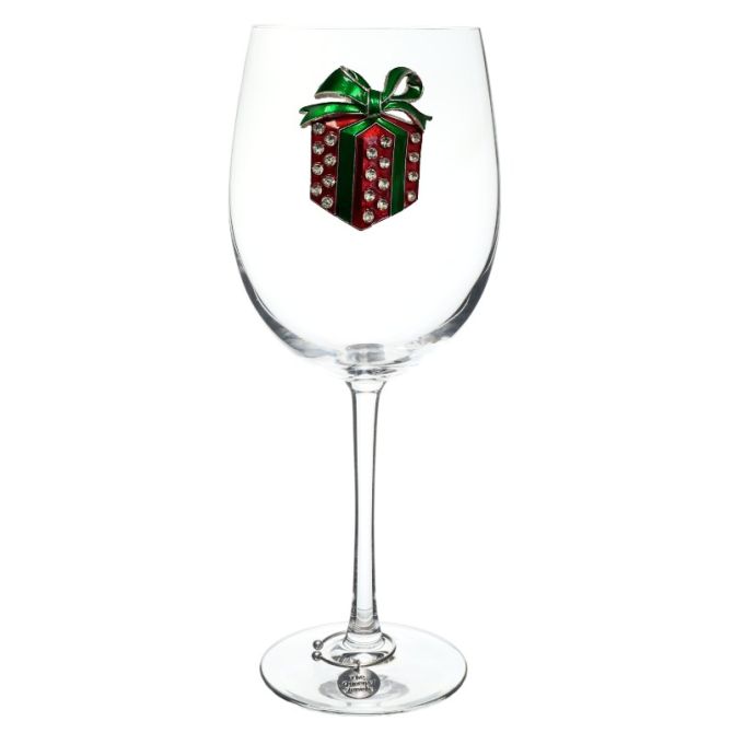 The Queens' Jewels Holiday Gift Stemmed Wine Glass