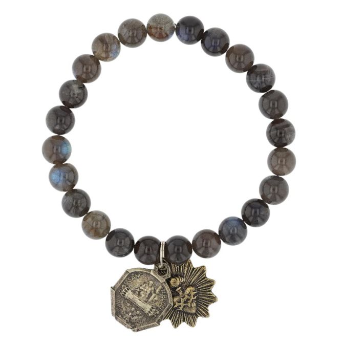 Miracle Icons by Mary Jo Pane 8mm Labradorite Bracelet