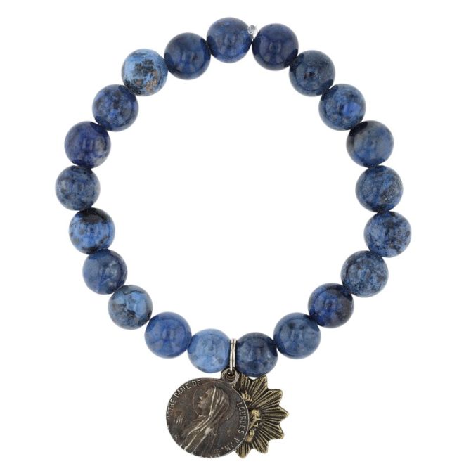 Miracle Icons by Mary Jo Pane 8mm Dumortierite Bracelet