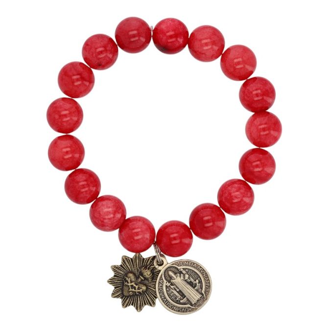 Miracle Icons by Mary Jo Pane 12mm Dyed Quartz Bracelet