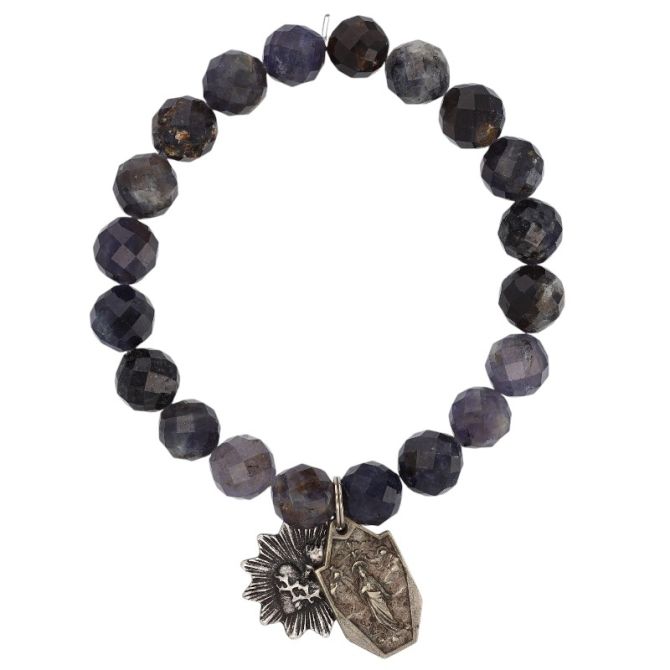 Miracle Icons by Mary Jo Pane 10mm Faceted Lolite Bracelet