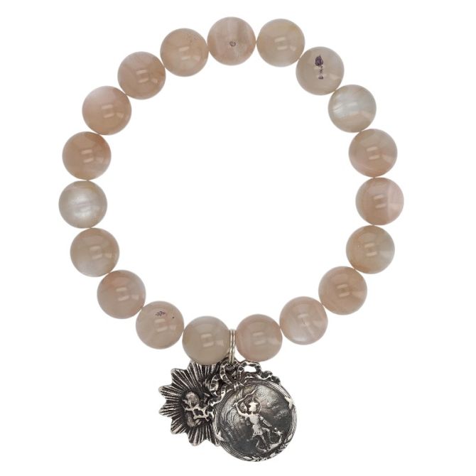 Miracle Icons by Mary Jo Pane 10mm Feldspar Bracelet