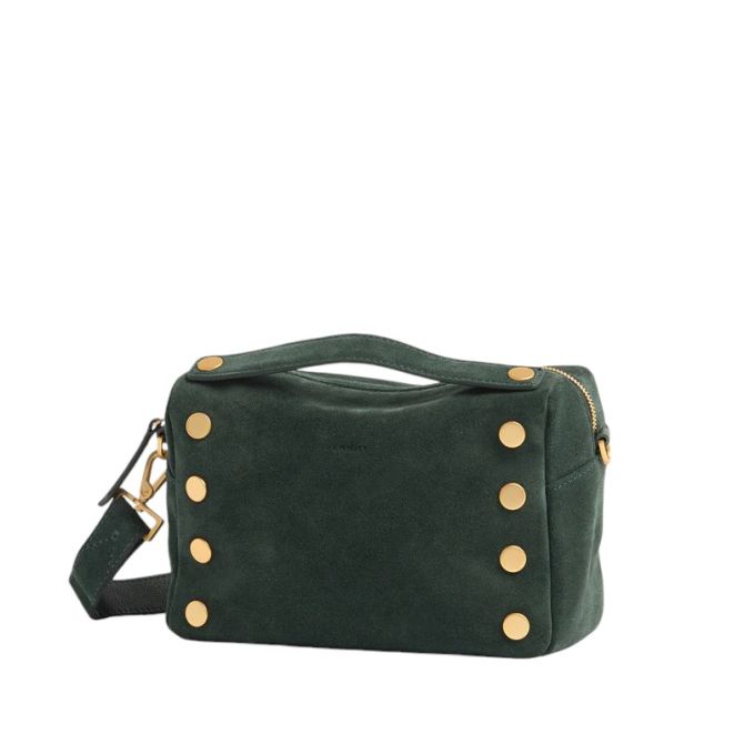 Hammitt Evan Small Crossbody, Green Room Suede and Brushed Yellow Gold Hardware