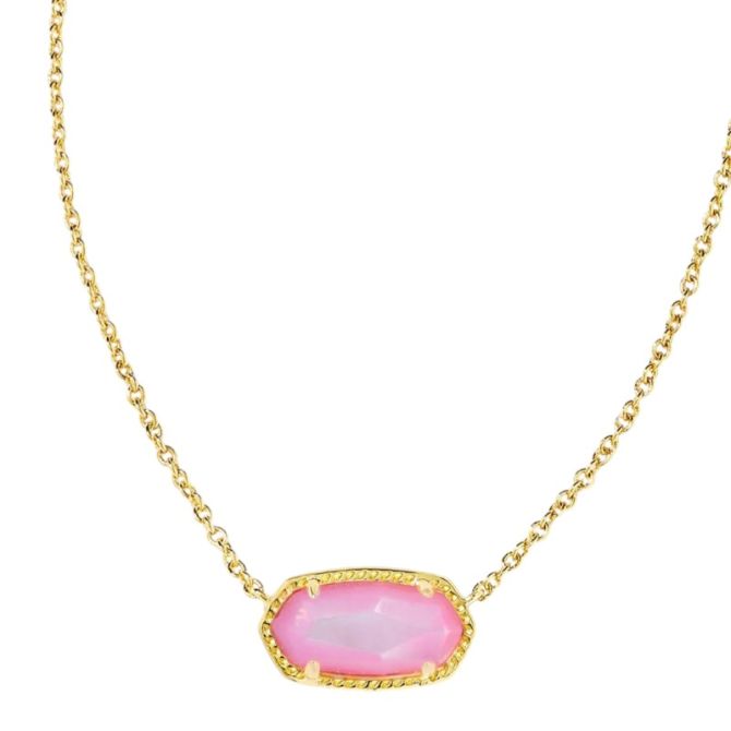 Kendra Scott Elisa Pendant Necklace in Blush Ivory Mother of Pearl