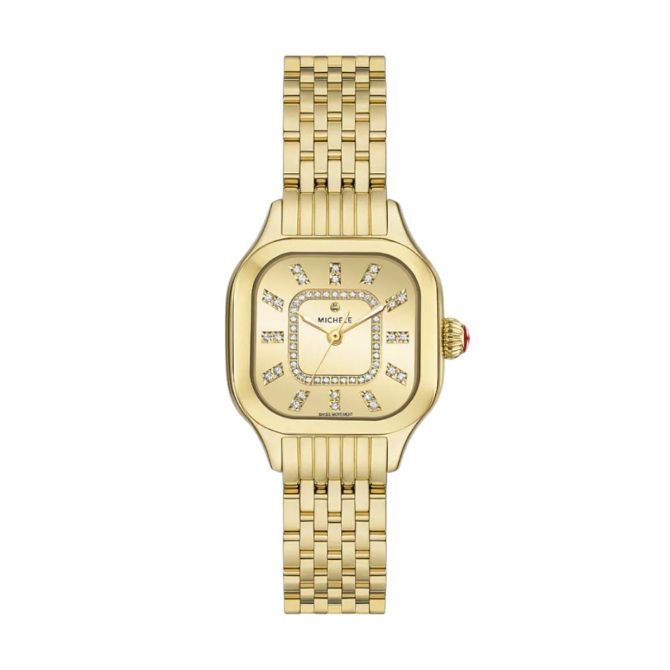 Meggie 18k Gold Plated 29mm Women's Watch, Diamond and Gold Dial