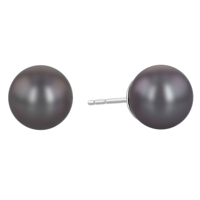 TARA Pearls Tahitian South Sea Cultured Pearl Stud Earrings in White Gold, 9-10 mm