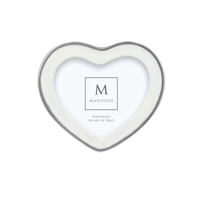 Mariposa Signature White Heart Frame, 4x6