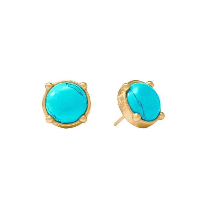 Julie Vos Honey Studs, Turquoise Blue