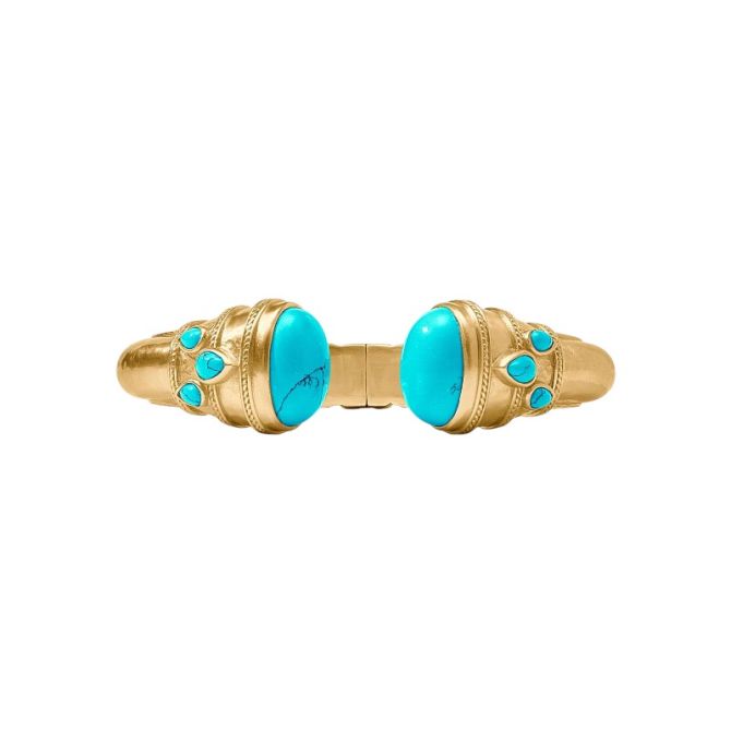 Julie Vos Cannes Cuff, Turquoise Blue