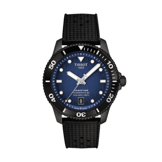 Tissot Seastar 1000 Powermatic 80 40mm Men's Watch, Blue Black Dial