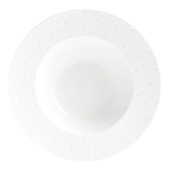 Bernardaud Ecume White Rim Soup Bowl