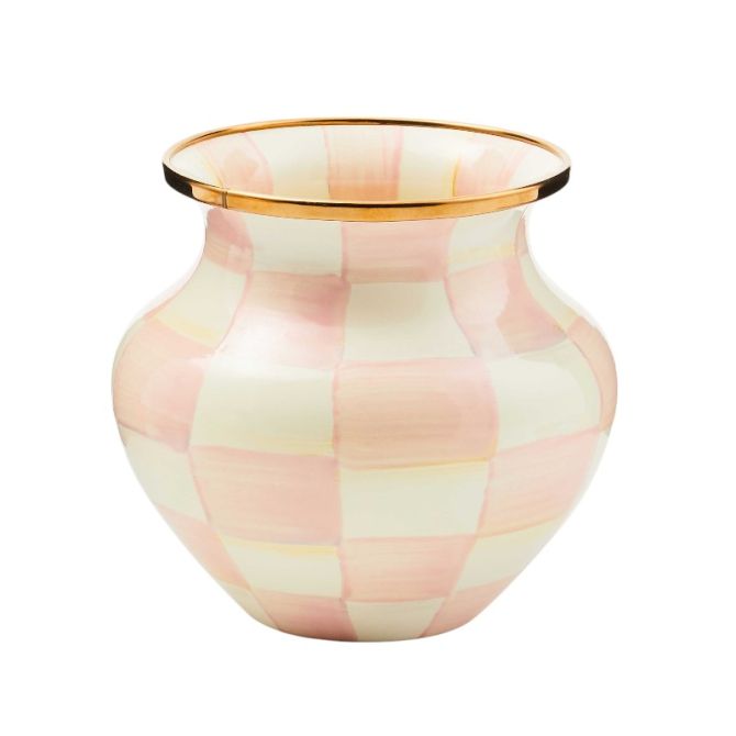 MacKenzie-Childs Rosy Check Vase