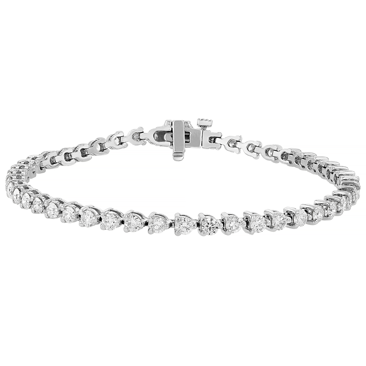 Diamond Tennis Bracelet in White Gold, 4.00 aptw | Borsheims