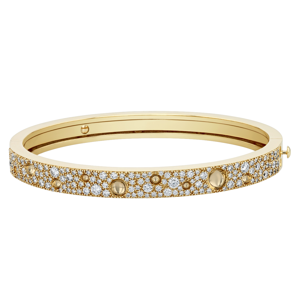 Roberto Coin Pois Moi Luna Diamond Pavé Hinged Bangle Bracelet in ...