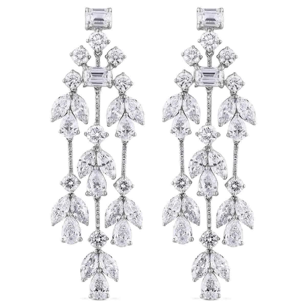 Diamond Chandelier Earrings in White Gold | Borsheims