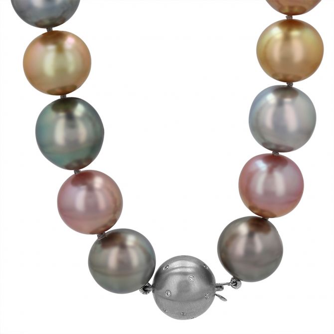 TARA Pearls South Sea Cultured Pearl & Diamond Pavé Bead Strand