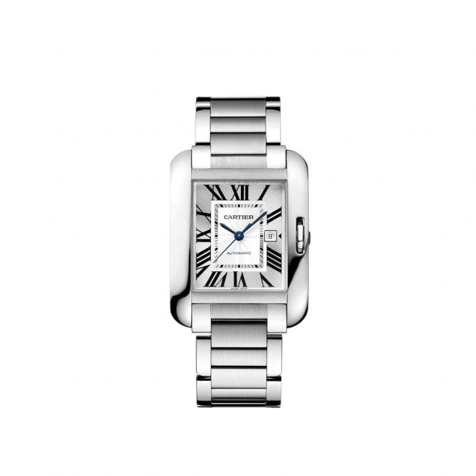 Cartier Tank Anglaise Large Steel Men's Watch