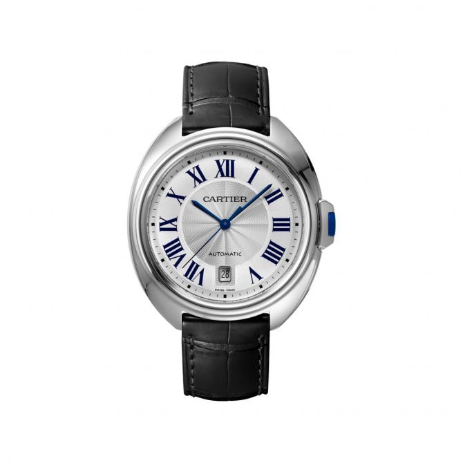 ClÃ© de Cartier 40mm Steel & Leather Men's Watch