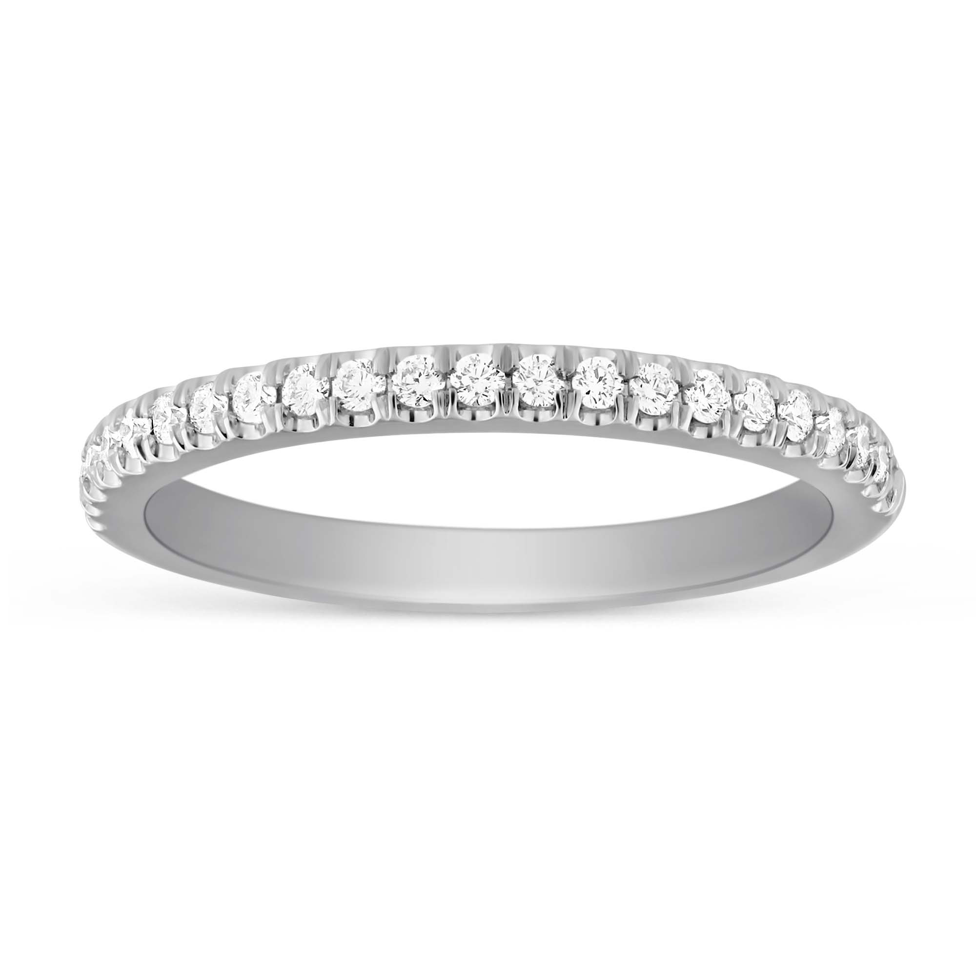 14K White Gold Diamond Fishtail Prong Wedding Band, 0.23cttw | Borsheims