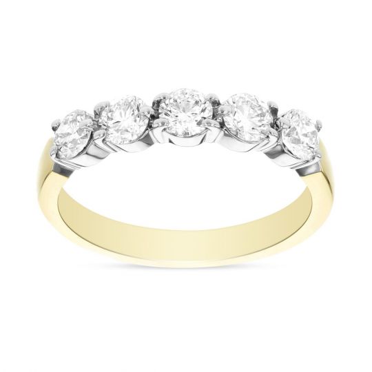 5 diamond wedding band white gold