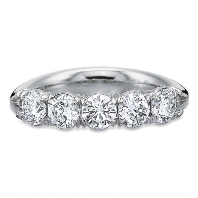 18K White Gold Silk Collection Wedding Diamond Band, 1.20cttw