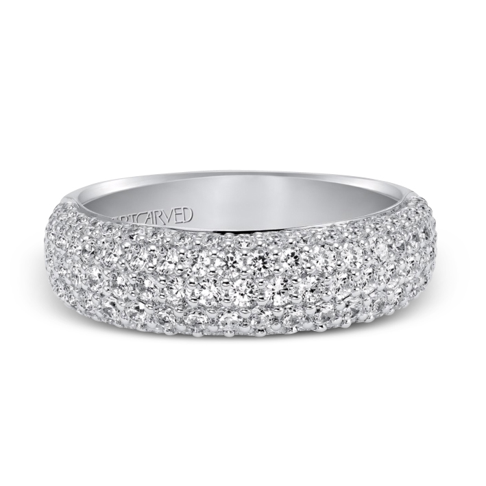 ArtCarved 14K White Gold Five Row Diamond Band, 1.25cttw | Borsheims