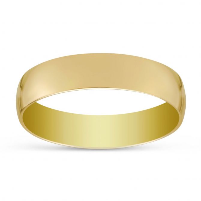 14k Yellow Gold 5mm Comfort Fit Band