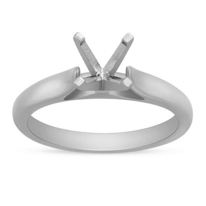 Platinum Cathedral Solitaire Ring Setting for 1.50ct Center Diamond