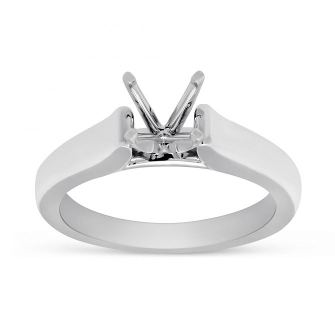 White Gold Cathedral Style Ring Setting