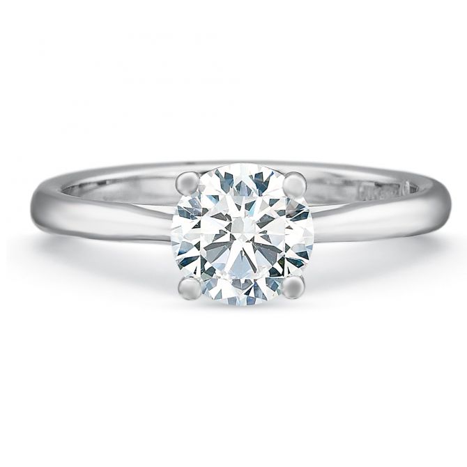 18K White Gold Solitaire Ring Setting