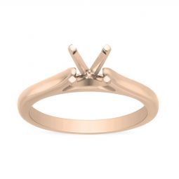 Rose Gold Solitaire Cathedral Engagement Ring Mounting