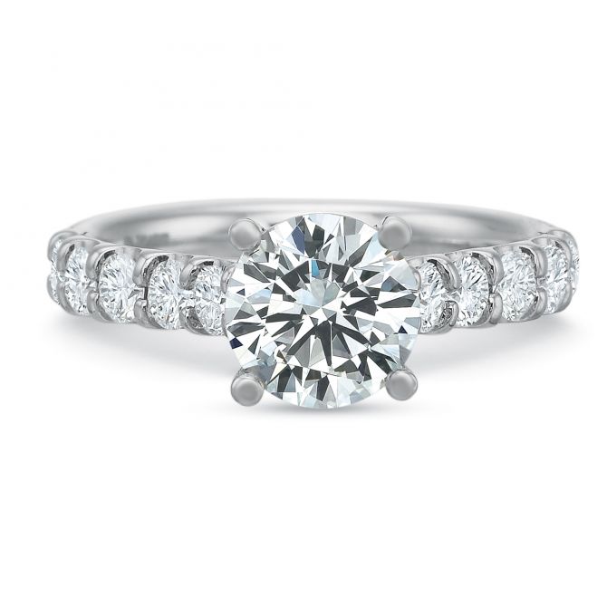 18K White Gold Comfort Fit Diamond Ring Setting