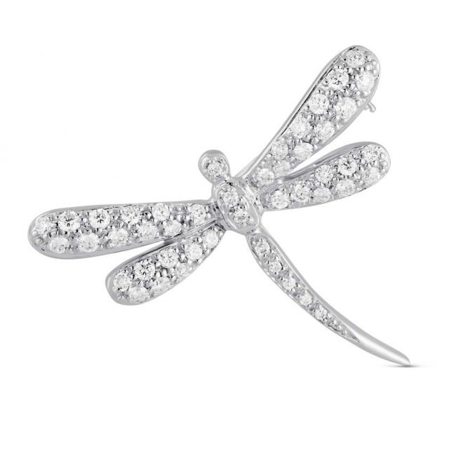 Diamond Dragonfly Brooch