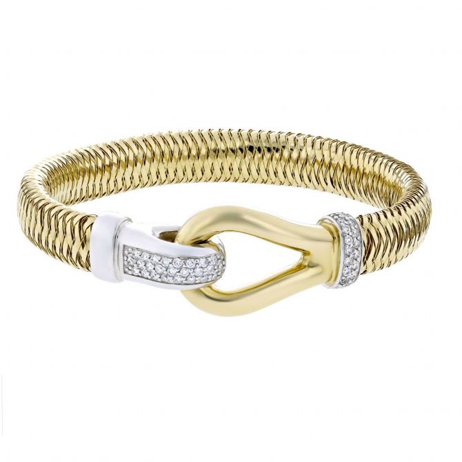 Roberto Coin 18K Yellow & White Gold Diamond Primavera Bracelet