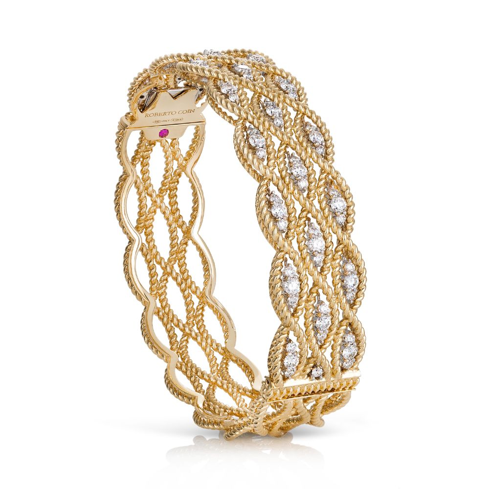 Roberto Coin 18K Yellow Gold Barocco Three Row Bracelet | Borsheims