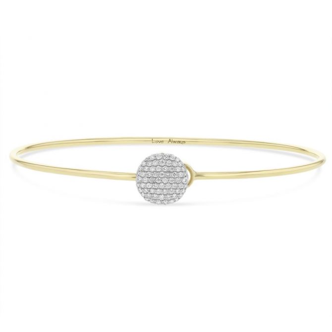 Phillips House 14K Yellow Gold Diamond Button Infinity Bracelet