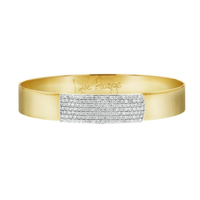 Phillips House Affair Pavé Diamond Bar & Yellow Gold Strap Bracelet