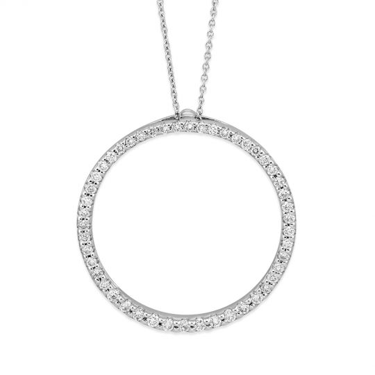 Roberto coin diamond 2025 circle necklace